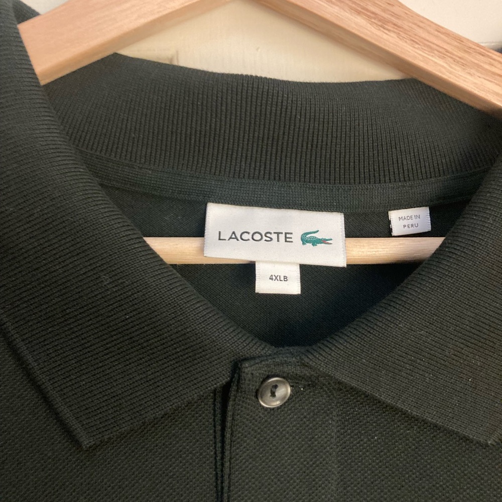 Lacoste Black Polo Shirt Classic Knit Collar